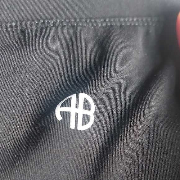 Anine Bing Sports Black Leggings With White Stripe - Picture 2 of 7